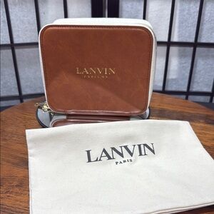 Lanvin Brown Turkish Airlines Tan and White Travel Case & Dustbag